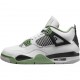 PK Sneakers Air Jordan 4 Retro White Oil Green Dark Ash White/Seafoam/Dark Ash/Neutral Grey AQ9129-103