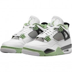PK Sneakers Air Jordan 4 Retro White Oil Green Dark Ash White/Seafoam/Dark Ash/Neutral Grey AQ9129-103