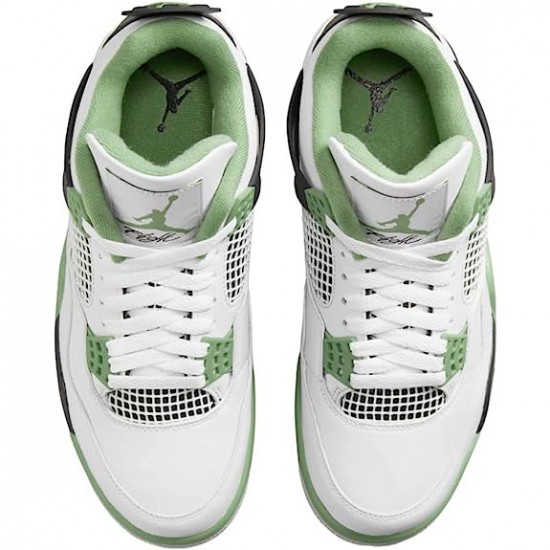 PK Sneakers Air Jordan 4 Retro White Oil Green Dark Ash White/Seafoam/Dark Ash/Neutral Grey AQ9129-103