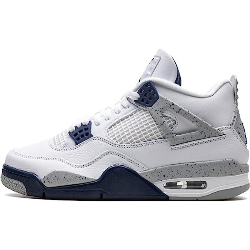 PK Sneakers Air Jordan 4 Midnight Navy White/Midnight Navy/Light Smoke Grey-Fire Red DH6927-140