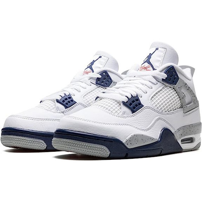 PK Sneakers Air Jordan 4 Midnight Navy White/Midnight Navy/Light Smoke Grey-Fire Red DH6927-140