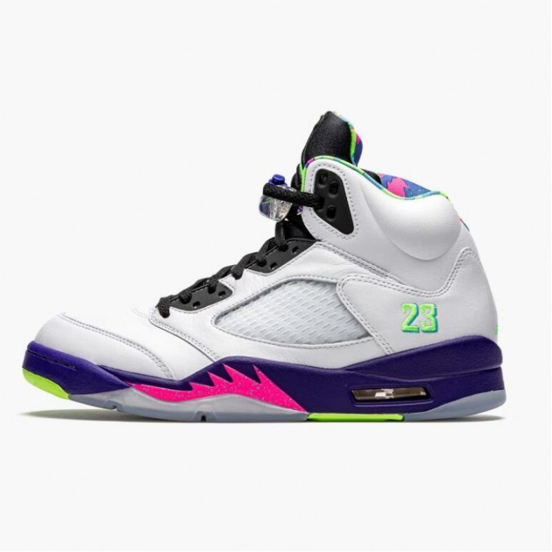 PK Sneakers Air Jordan 5 Retro Alternate Bel Air White/Court Purple-Racer Pink-Ghost Green DB3335-100