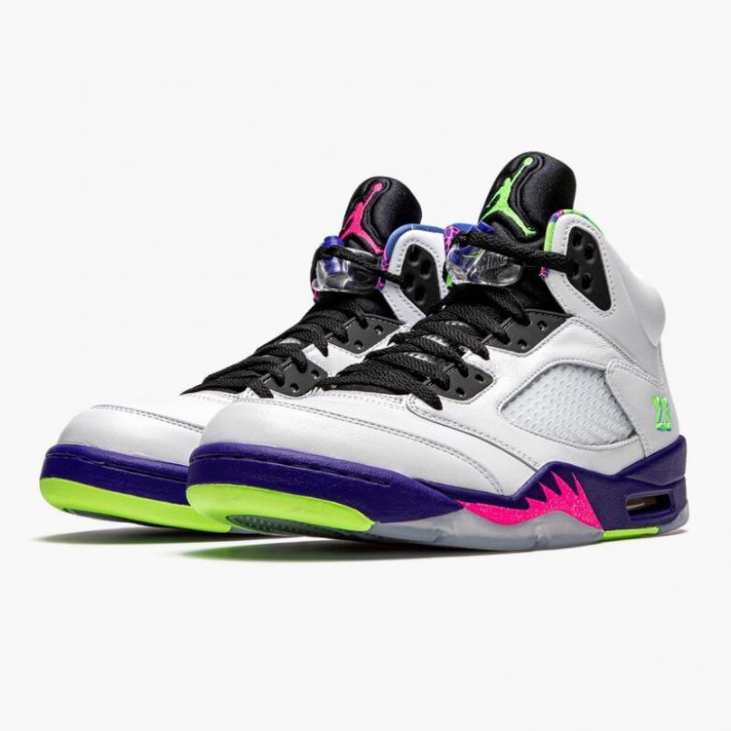 PK Sneakers Air Jordan 5 Retro Alternate Bel Air White/Court Purple-Racer Pink-Ghost Green DB3335-100