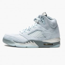 PK Sneakers Air Jordan 5 Retro Bluebird With Silver White Photo Blue/Football Grey/Metallic Silver/White DD9336-400