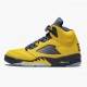 PK Sneakers Air Jordan 5 Retro Michigan 2019 AmarilloCollege Navy Amarillo/College Navy-Amarillo CQ9541-704