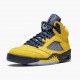 PK Sneakers Air Jordan 5 Retro Michigan 2019 AmarilloCollege Navy Amarillo/College Navy-Amarillo CQ9541-704