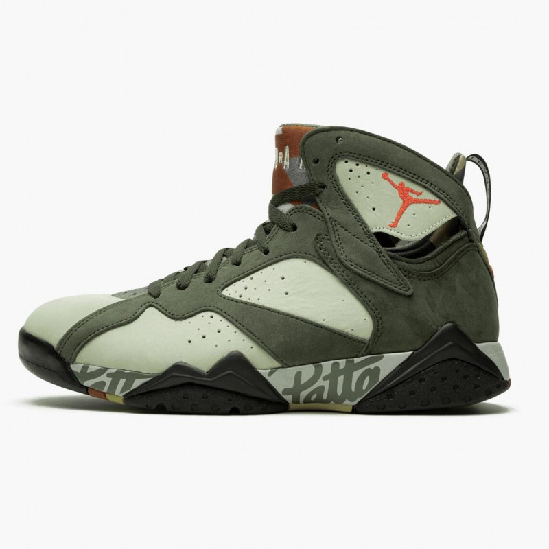 PK Sneakers Air Jordan 7 Retro Patta Icicle Icicle/Sequoia-River Rock-Light Crimson AT3375-100