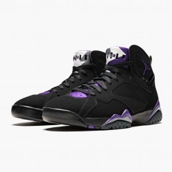 PK Sneakers Air Jordan 7 Retro Ray Allen Black Fierce Purpler Dark Stee Black/Fierce Purple-Dark Grey Steel 304775-053