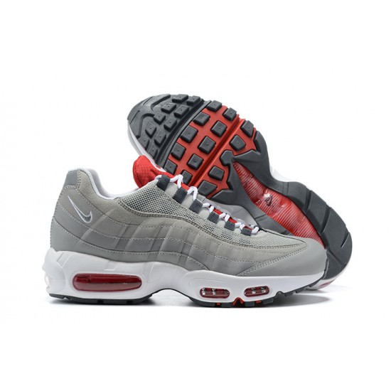 PK Sneakers Air Max 95 TT Grey White and Red Shoes 