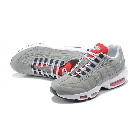 PK Sneakers Air Max 95 TT Grey White and Red Shoes 