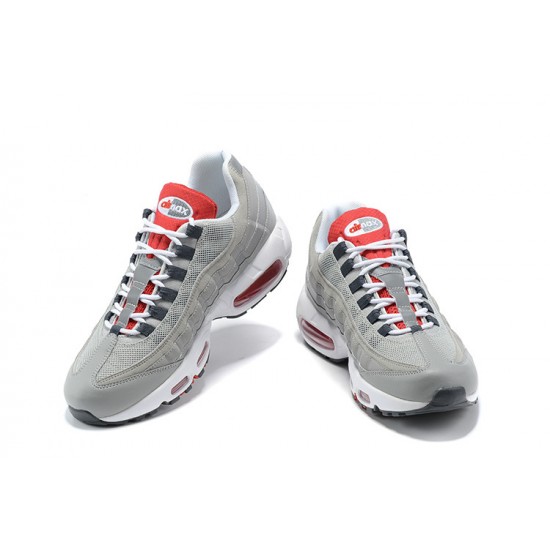 PK Sneakers Air Max 95 TT Grey White and Red Shoes 