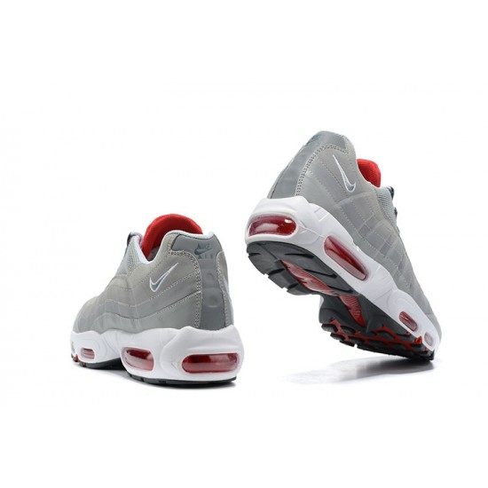 PK Sneakers Air Max 95 TT Grey White and Red Shoes 