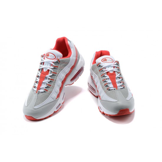 PK Sneakers Air Max 95 TT White Red and Grey Shoes