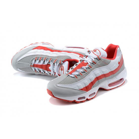 PK Sneakers Air Max 95 TT White Red and Grey Shoes