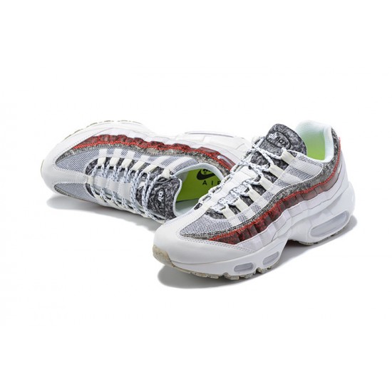 PK Sneakers Air Max 95 TT White and Red Shoes