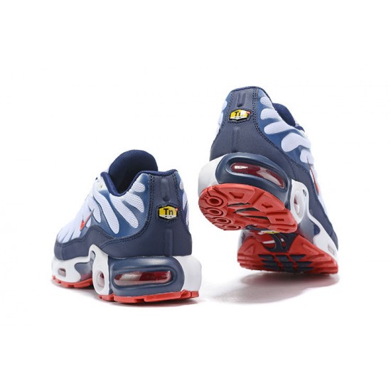 PK Sneakers Air Max Plus Tn QS White Blue and Red Shoes