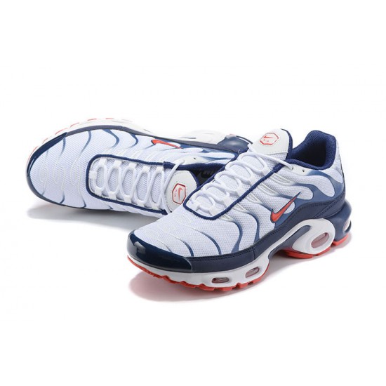 PK Sneakers Air Max Plus Tn QS White Blue and Red Shoes