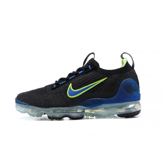 PK Sneakers Air VaporMax 2021 Flyknit Black Green and Blue Shoes