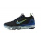 PK Sneakers Air VaporMax 2021 Flyknit Black Green and Blue Shoes