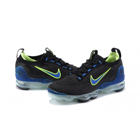 PK Sneakers Air VaporMax 2021 Flyknit Black Green and Blue Shoes