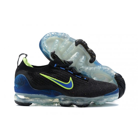 PK Sneakers Air VaporMax 2021 Flyknit Black Green and Blue Shoes