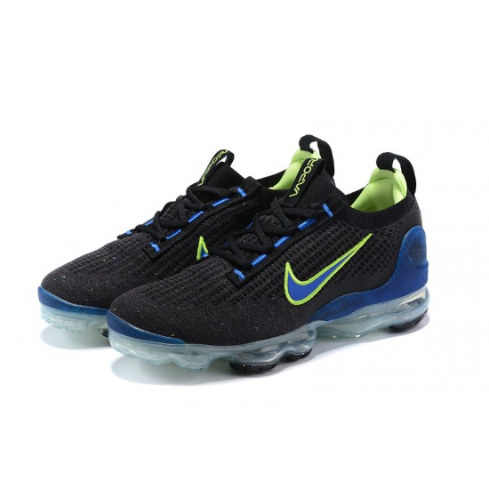 PK Sneakers Air VaporMax 2021 Flyknit Black Green and Blue Shoes