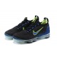 PK Sneakers Air VaporMax 2021 Flyknit Black Green and Blue Shoes