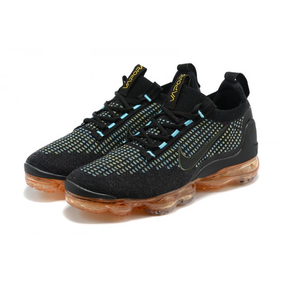 PK Sneakers Air VaporMax 2021 Flyknit Black Orange Shoes