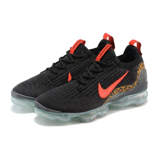 PK Sneakers Air VaporMax 2021 Flyknit Black Red Shoes