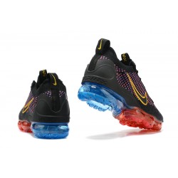 PK Sneakers Air VaporMax 2021 Flyknit Black Red and Blue Shoes