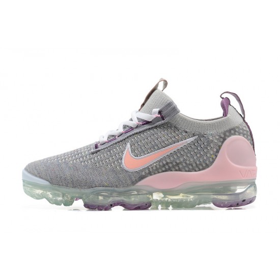 PK Sneakers Air VaporMax 2021 Flyknit Grey and Pink Shoes