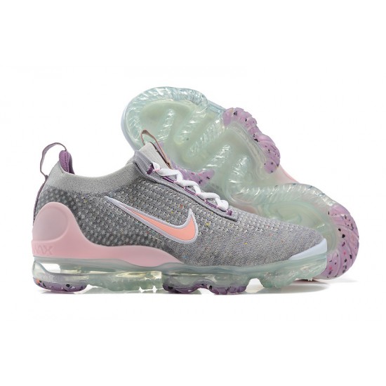 PK Sneakers Air VaporMax 2021 Flyknit Grey and Pink Shoes