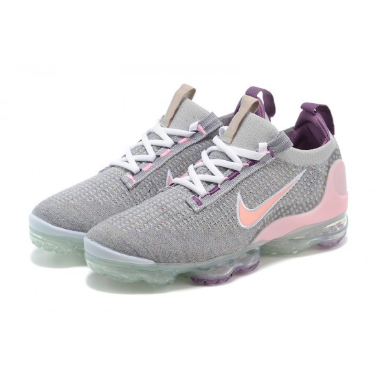 PK Sneakers Air VaporMax 2021 Flyknit Grey and Pink Shoes