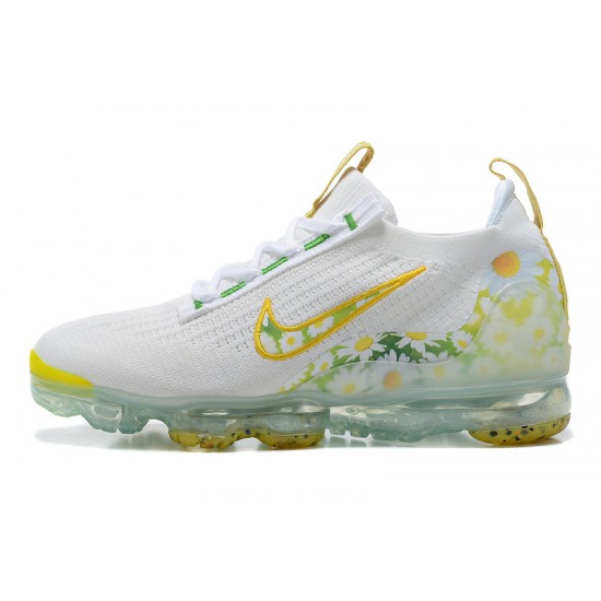 PK Sneakers Air VaporMax 2021 Flyknit White Yellow Shoes