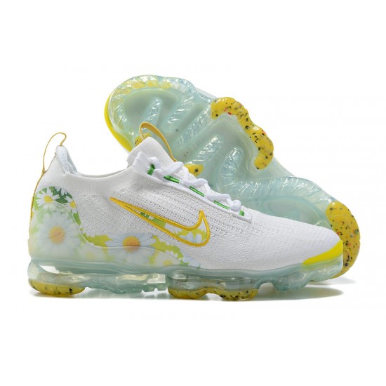 PK Sneakers Air VaporMax 2021 Flyknit White Yellow Shoes