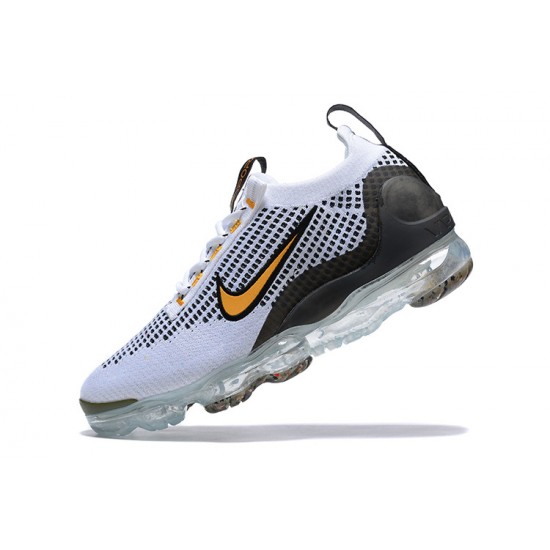 PK Sneakers Air VaporMax 2021 Flyknit White Yellow and Black Shoes