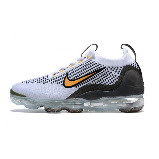 PK Sneakers Air VaporMax 2021 Flyknit White Yellow and Black Shoes