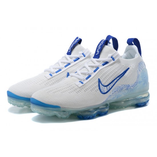 PK Sneakers Air VaporMax 2021 Flyknit White and Blue Shoes