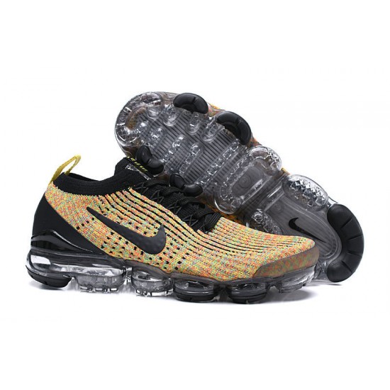 PK Sneakers Air VaporMax Flyknit 3 AJ6900-006 Black Yellow Shoes