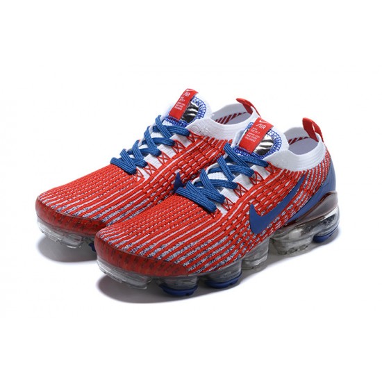 PK Sneakers Air VaporMax Flyknit 3 CW5585-100 Red Blue Shoes