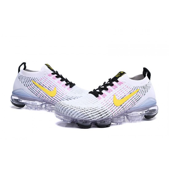 PK Sneakers Air VaporMax Flyknit 3 AJ6900-103 White Yellow Shoes