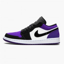 PK Sneakers Jordan 1 Low Court Purple White/Black-Court Purple 553558-125