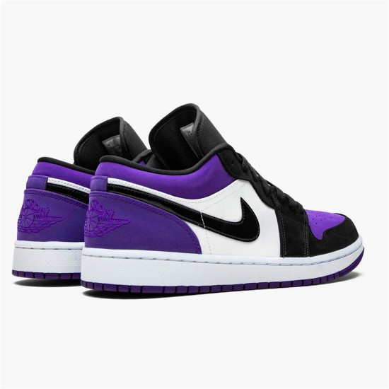 PK Sneakers Jordan 1 Low Court Purple White/Black-Court Purple 553558-125