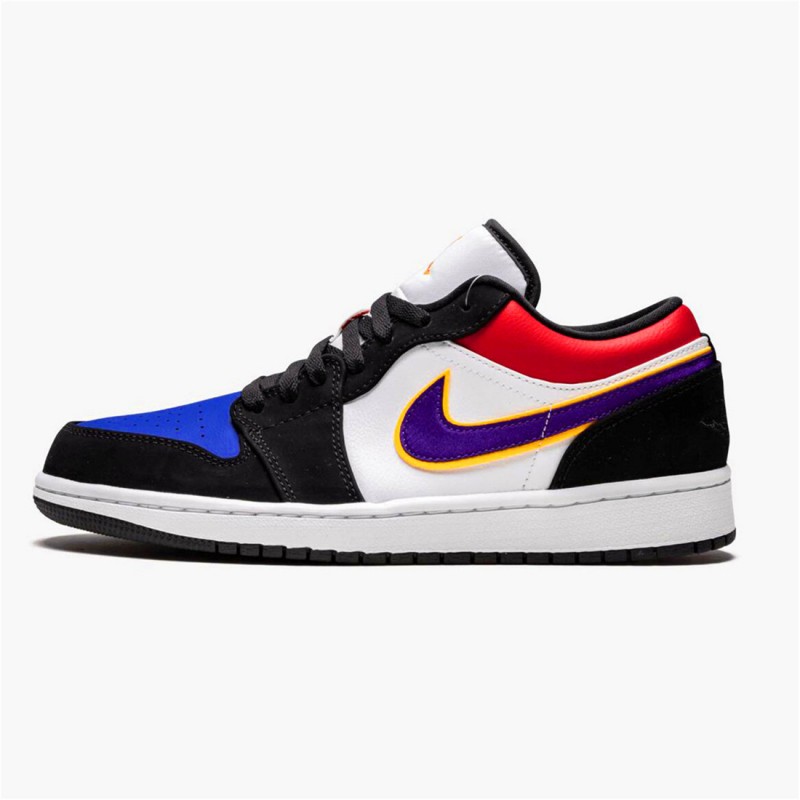 PK Sneakers Jordan 1 Low Lakers Top 3 Black/Court Purple-University Gold-Bright Crimson-Game Royal-White CJ9216-051