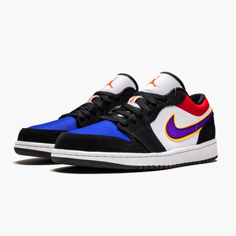 PK Sneakers Jordan 1 Low Lakers Top 3 Black/Court Purple-University Gold-Bright Crimson-Game Royal-White CJ9216-051