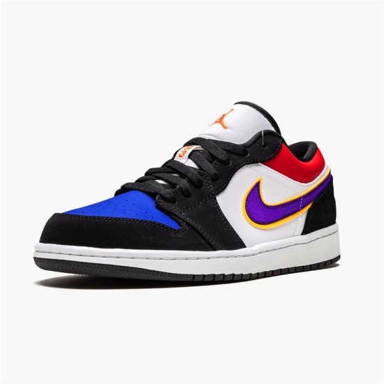 PK Sneakers Jordan 1 Low Lakers Top 3 Black/Court Purple-University Gold-Bright Crimson-Game Royal-White CJ9216-051