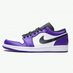 PK Sneakers Jordan 1 Low Court Purple White Court Purple/Black-White 553558-500