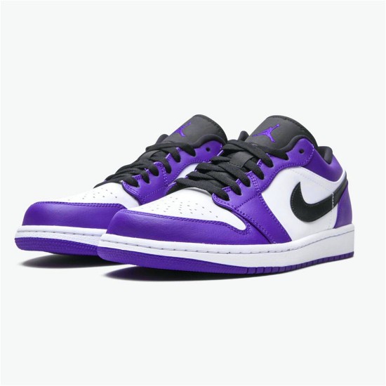 PK Sneakers Jordan 1 Low Court Purple White Court Purple/Black-White 553558-500