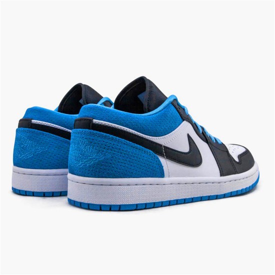 PK Sneakers Jordan 1 Low Laser Blue Black/Black-Laser Blue-White CK3022-004