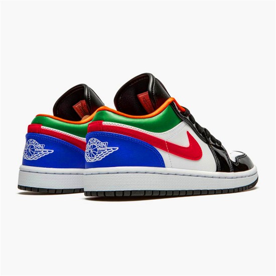 PK Sneakers Jordan 1 Low Multi-Color Black Toe (W) White/Hyper Royal-University Red-White CZ4776-101